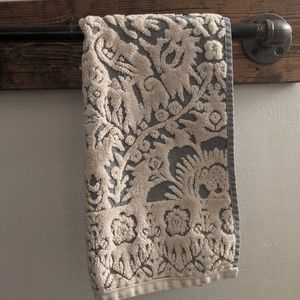 Blue & White Sculpted Anthropologie Hand Towel